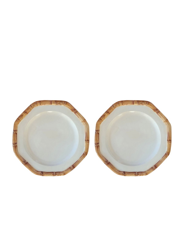 Photo: Les-Ottomans Set Of Two Bamboo Presentation Plates
