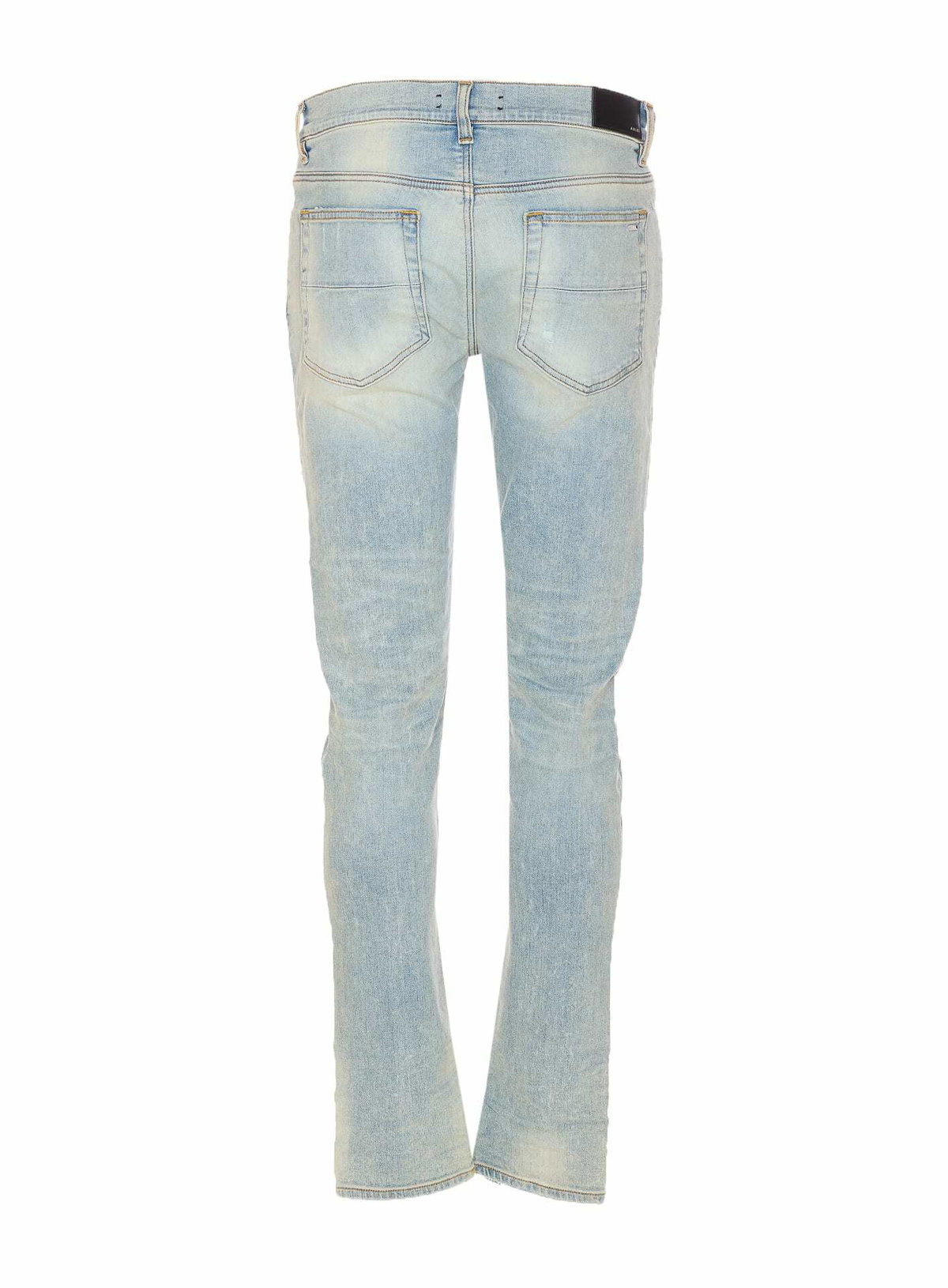 AMIRI Men's Ma Bar Logo Straight Jean in Stone Indigo Amiri