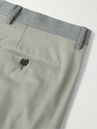 Etro - Straight-Leg Grain de Poudre Wool and Cotton-Blend Twill Trousers - Gray