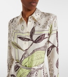 Tory Burch Belted printed silk midi dress