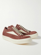 Rick Owens - Vintage Leather-Trimmed Suede Sneakers - Pink