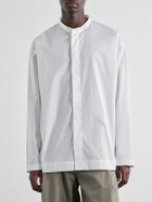 Studio Nicholson - Grandad-Collar Cotton-Poplin Shirt - White