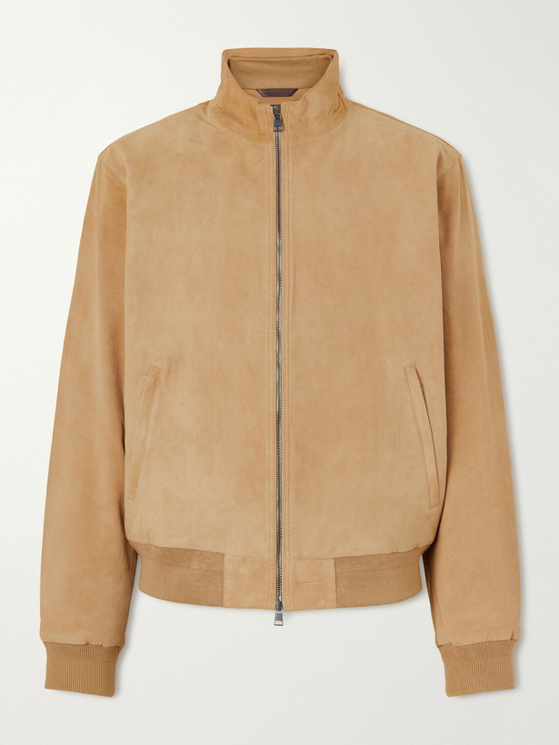 Photo: Polo Ralph Lauren - Suede Bomber Jacket - Neutrals