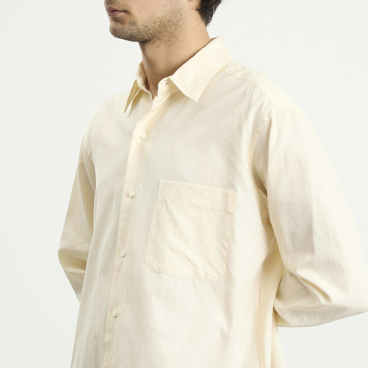 Kaptain Sunshine Men's Regular Collar Shirt in Ecru