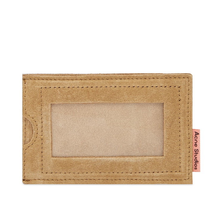 Photo: Acne Studios Men's Aveda Post Suede Card Holder in Beige