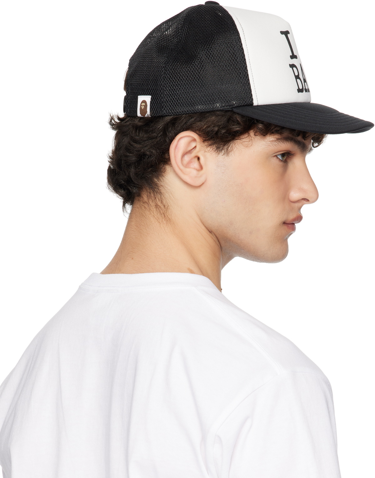 完売品*I LOVE BAPE MESH CAP ブラック BAPE White & Black 'I Love Bape' Mesh Cap A Bathing Ape