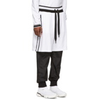 Dolce and Gabbana White and Black Logo Band Lounge Pants