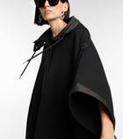 Moncler - Fringe-trimmed hooded wool cape