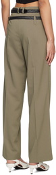 lesugiatelier Khaki Belted Trousers