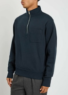 Oliver Spencer Reversible Cotton Sweatshirt Navy