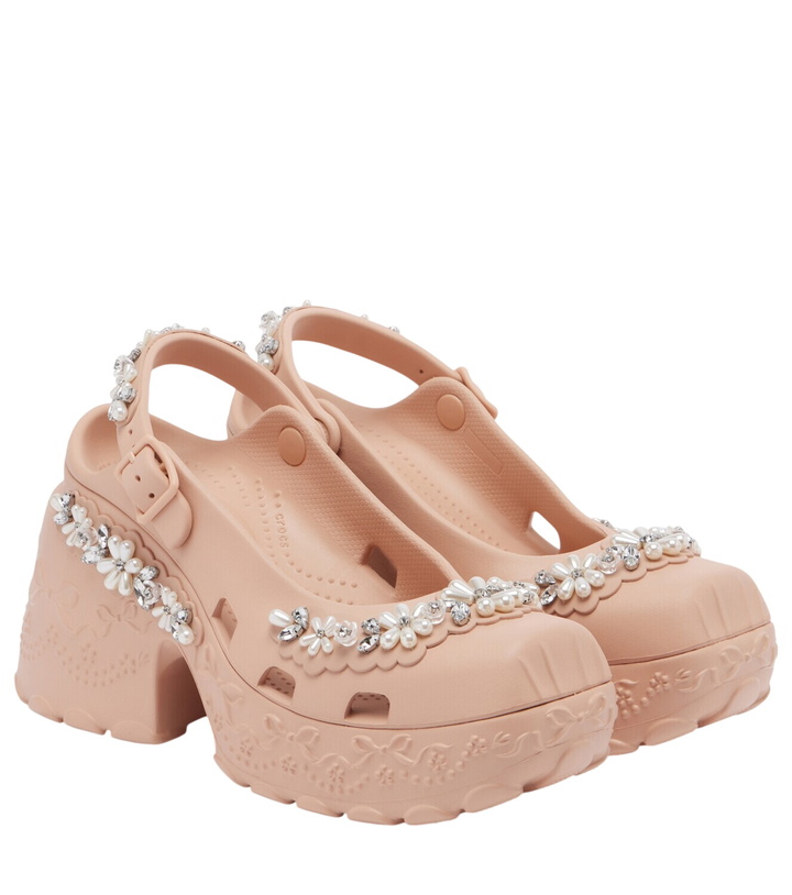 Photo: Simone Rocha x Crocs embellished slingback pumps