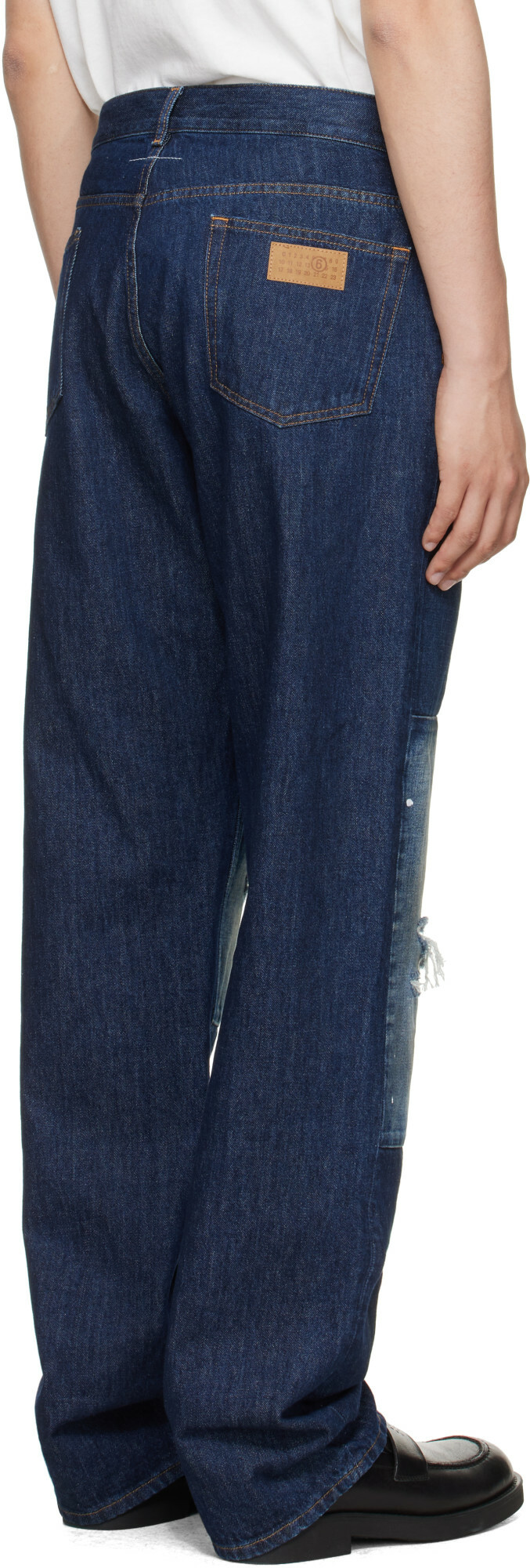 MM6 Maison Margiela Blue Straight-Leg Jeans