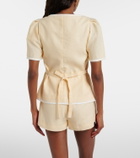 Faithfull Madeleine belted linen top
