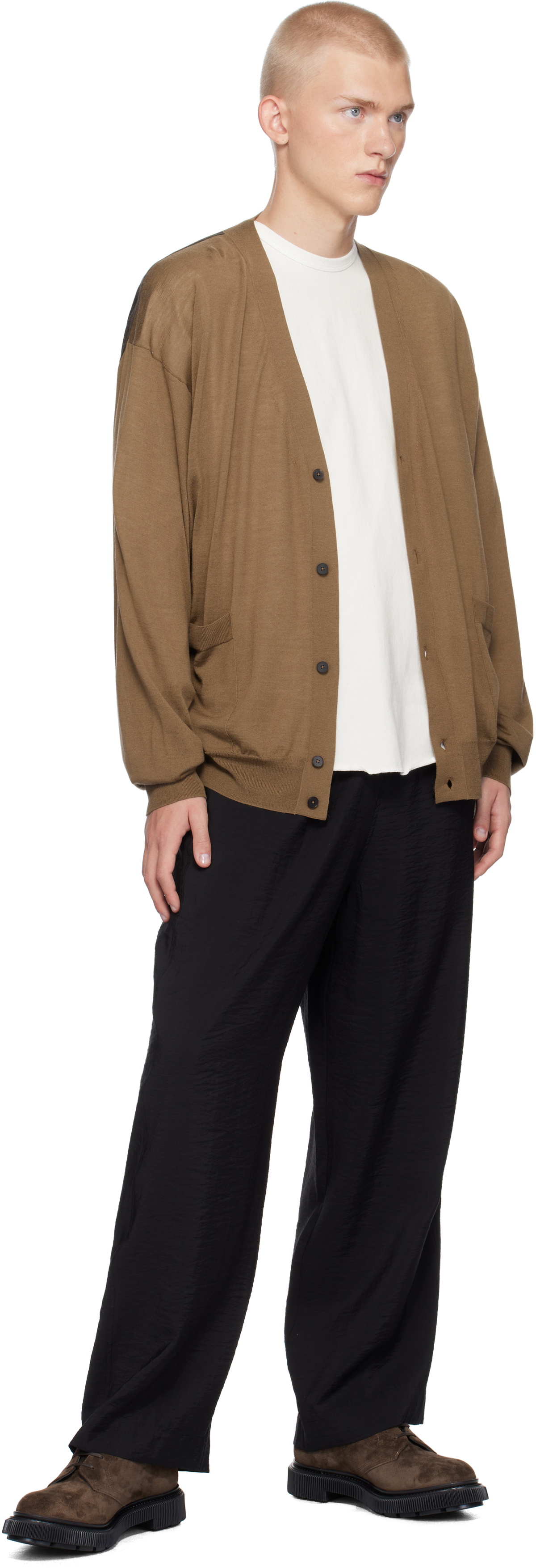 YLÈVE Black Broad Trousers