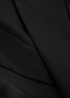 Delos Gilbert Double-breasted Silk Jacket Black