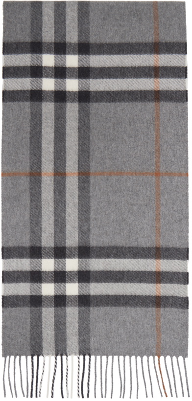 Photo: Burberry Gray Check Cashmere Scarf