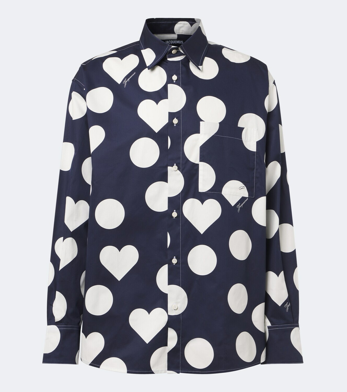 Jacquemus Camargue polka-dot cotton poplin shirt