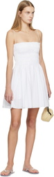 Matteau White Shirred Bodice Minidress