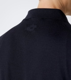 Lardini Wool, silk, and cashmere polo sweater