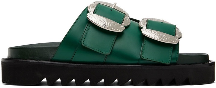 Photo: Toga Virilis Green Leather Sandals