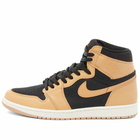 Air Jordan Men's 1 Retro High OG Sneakers in Vachetta Tan/Black Sail