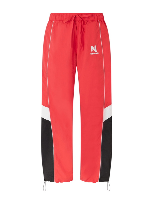 Photo: NAHMIAS - Straight-leg Logo-Embroidered Nylon Trousers - Red