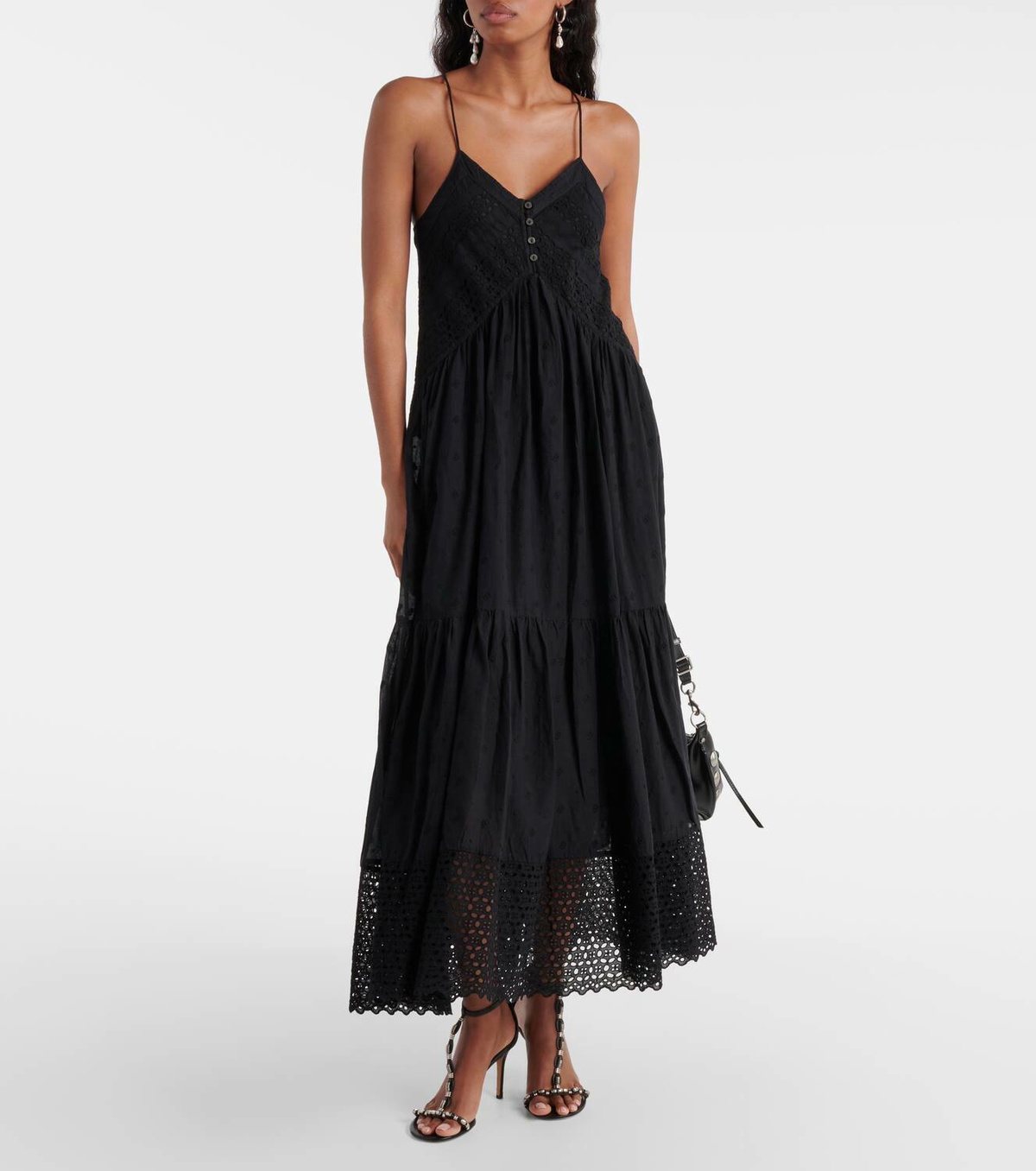 Marant Etoile Sabba Embroidered Cotton Maxi Dress Isabel Marant Etoile