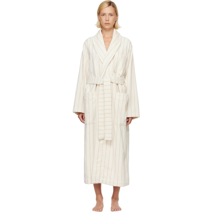 Photo: Tekla Off-White & Beige Terry Classic Bathrobe
