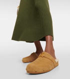 Chloé Marcie suede and shearling slippers