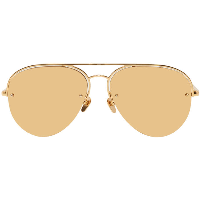 Linda Farrow Luxe Gold 543 Aviator Sunglasses Linda Farrow Luxe display picture 1