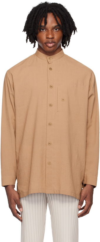 Photo: HOMME PLISSÉ ISSEY MIYAKE Tan Pocket Shirt