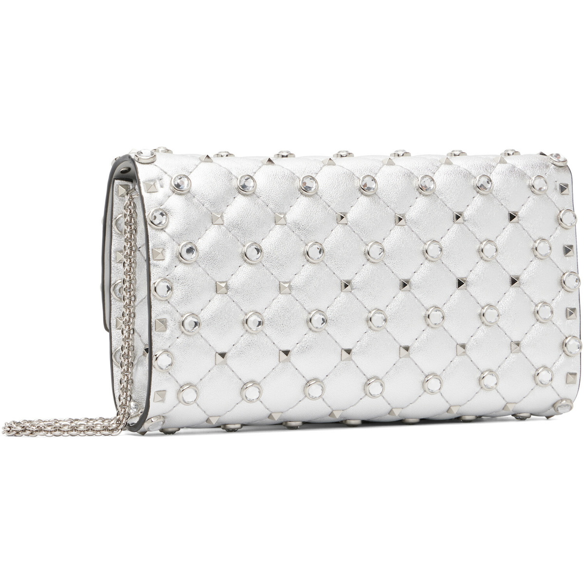 Valentino Garavani Silver Rockstud Spike Shoulder Bag