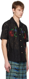 Andersson Bell Black Flower Mushroom Shirt
