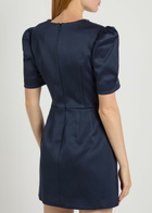 Rebecca Vallance Ayla Crystal-embellished Satin-crepe Mini Dress Navy