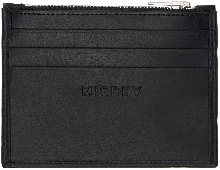 MISBHV Black Jacquard Monogram Card Holder
