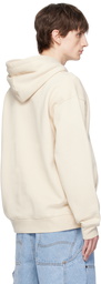 Dime Beige Cursive Logo Hoodie