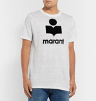 Isabel Marant - Karman Logo-Flocked Linen T-Shirt - White