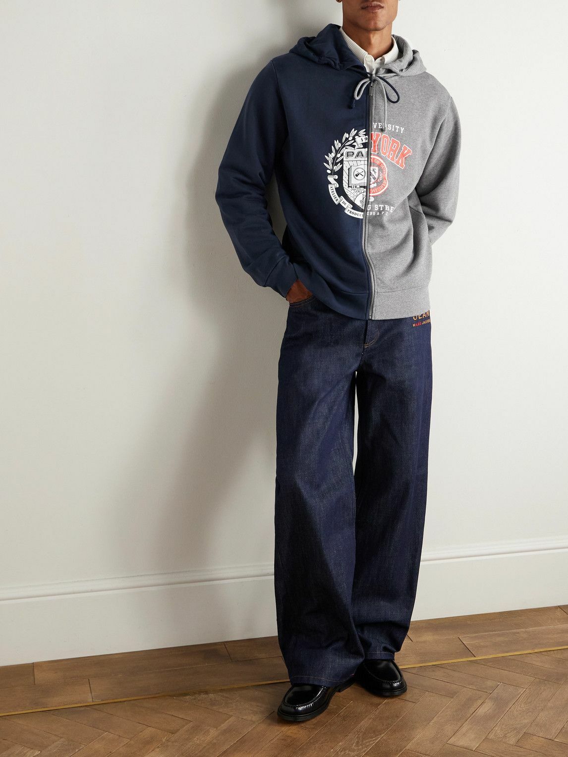 A.P.C. - Marc Jacobs Printed Cotton-Jersey Zip-Up Hoodie - Multi