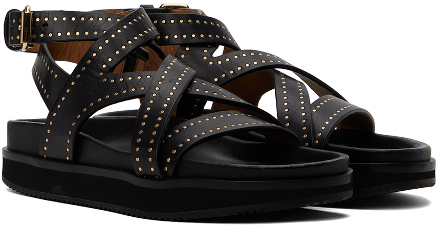 ISABEL MARANT スリッハ Isabel Marant Black Neryse Sandals Isabel Marant