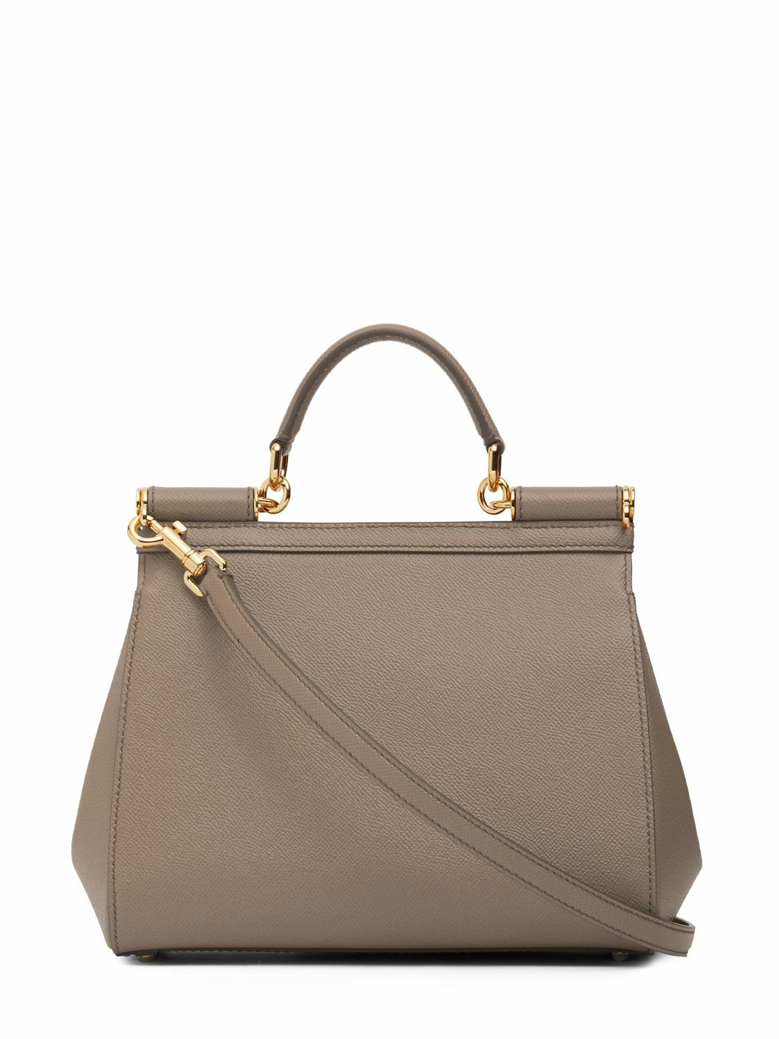 DOLCE & GABBANA Medium Sicily Dauphine Leather Bag