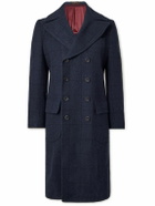 Rubinacci - Ulster Double-Breasted Checked Wool Coat - Blue