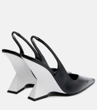 The Attico Cheope leather pumps