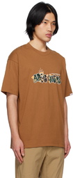 AAPE by A Bathing Ape Brown Printed T-Shirt