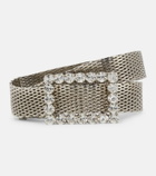 Alessandra Rich Crystal-embellished chain belt