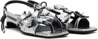 Cecilie Bahnsen Silver Arna Heeled Sandals
