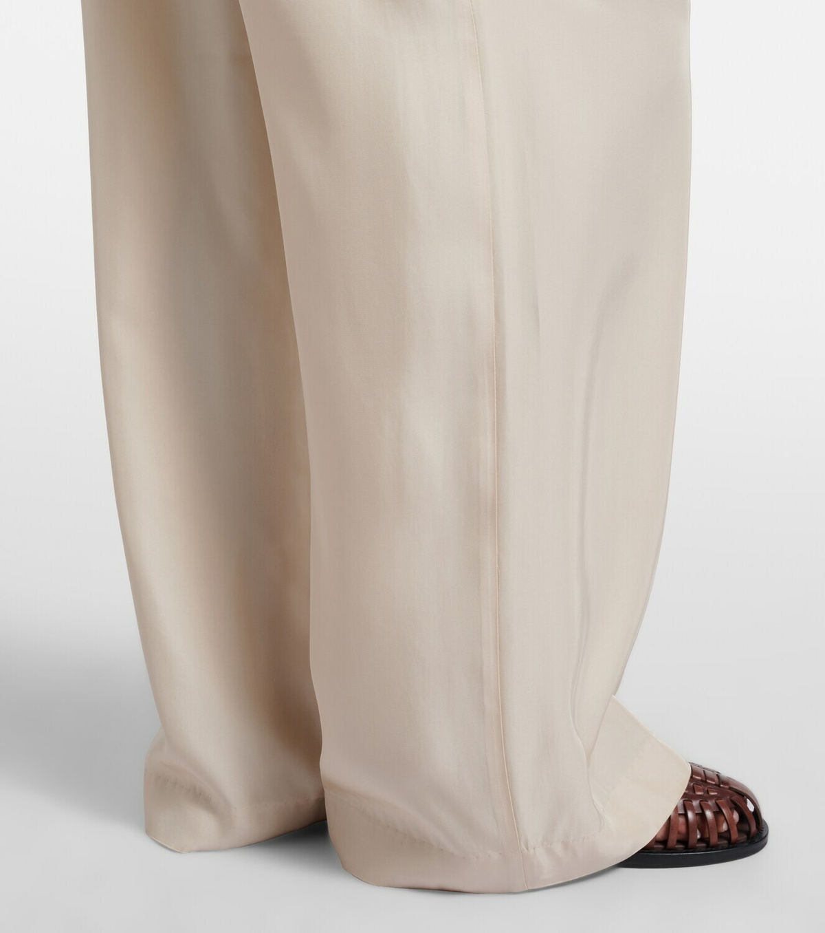 The Frankie Shop Marfa pleated twill wide-leg pants