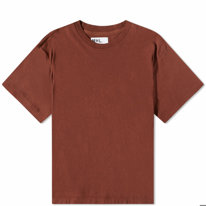 Photo: MHL by Margaret Howell Men's Simple T-Shirt in Burnt Sienna
