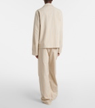 Maison Margiela Striped cotton wide-leg pants