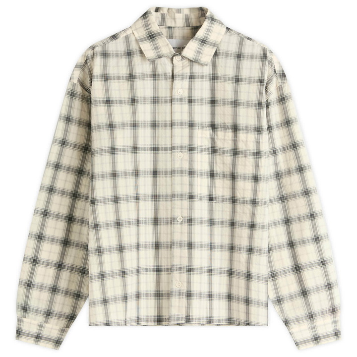 Photo: MKI Men's Box Dress Shirt in Off White Check