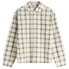 MKI Men's Box Dress Shirt in Off White Check